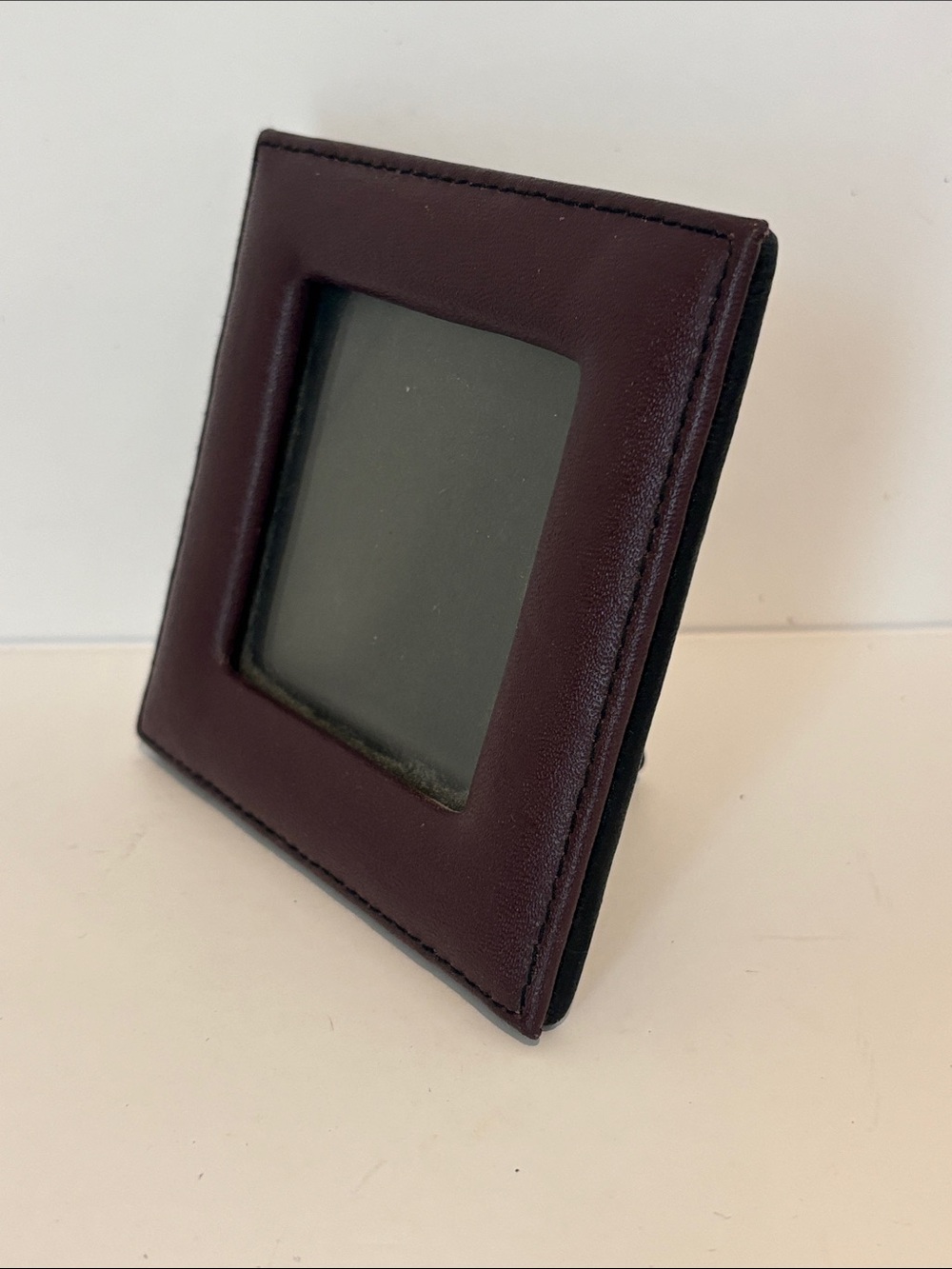 Leather Tablet Stand Frame - Burgundy 4x4